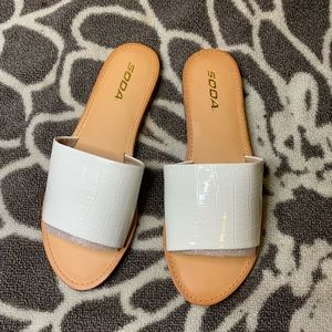 White sandals